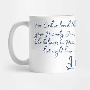 Bible quote - John 3:16 (for light backgrounds) Mug